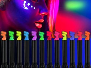 12 Color Glow in The Black Light Body Face Paint for Kids Adult