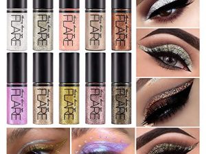 HAOYA 10 Colors Liquid Glitter Eyeshadow Eyeliner Makeup Stick Kit