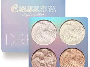 CmaaDU 4 Colors Shimmer Highlighter Highlight Hilight Makeup Palette Highlighter Powder iluminadores iluminador de maquillaje