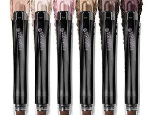 LUXAZA 6 PCS Mauve Brown Neutral Eyeshadow Stick Set