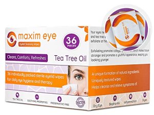 Maxim Eye Tea Tree Eyelid Wipes 36 Pieces