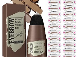 OETUIOW Eyebrow Stamp Stencil Kit - One Step Brow Stamp Shaping Kit Long-Lasting Waterproof