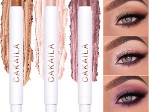 3Pcs Matte and Shimmer Eyeshadow Stick Set