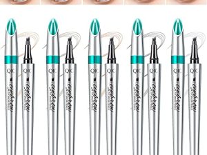 Eyebrow Pencil Eyebrow Microblading Pen - Eye Makeup Eyebrow Pen Micro 4 Point Brow Pen Lift & Snatch Eyebrow Microblading Pen Long-Lasting Waterproof Natural Eyebrow Hair (Gray)