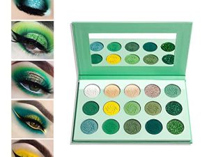 CAHIUYOA Green Eyeshadow Palette Green Glitter Makeup