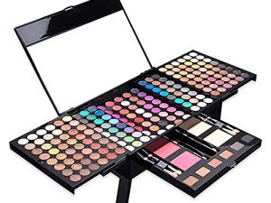 VERONNI 194 Colors Makeup Palette All In One Makeup Gift Kit Eyeshadow Facial Blusher Eyebrow Powder With A Mirror Cosmetic Kit Starter Professional Teens Women Makeup Contouring Full Kit