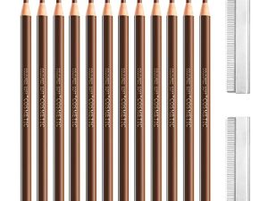 Sumeitang 12 Pcs Brown Eyebrow Pencil Set