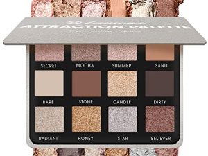 Smokey Eye Neutral Eyeshadow Palette - 12 Highly Pigmented Cool Toned Shimmer Matte Colors For Professional Everyday Nude Looks - Travel Size Eye Shadow Makeup Palette With Mirror