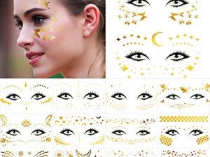 16 Sheets Face Tattoo Sticker and Freckle Sticker for Women