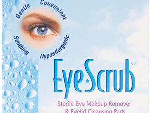 Eye Scrub Sterile Eye Makeup Remover & Eyelid Cleansing Pads 30 Count (Pack of 3)