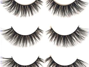 Imported Korea Fiber Faux Mink False Eye lashes Handmade Reusable Long Cross Volume Dramatic Lashes Natural Look Makeup Thick Black Fake EyeLashes