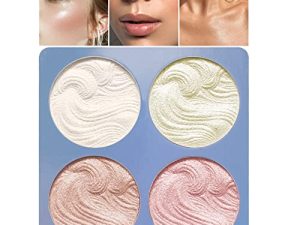 Boobeen Highlighter Makeup Highlighter Palette Powder Shimmer Highlighter Makeup Facial Illuminator Bronzer Palette Waterproof Long Lasting