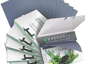 Serenoraa Oil Blotting Sheets for Face - 6x100 Sheets - Quality Natural Bamboo Charcoal