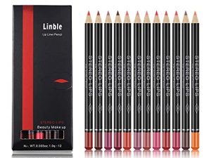 Matte Lip Liner Pencil Set - 12 Assorted Colors Natural Lip Makeup Soft Pencils Waterproof and Long Lasting Velvet Lip Liners (red