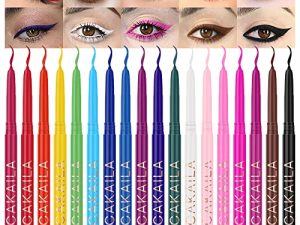 18 Colors Colored Retractable Matte Gel Eyeliners Eye liners Pencils Pen Set Multicolor for women