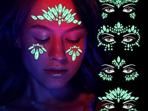 4 Pack Glows Face Gems Jewels