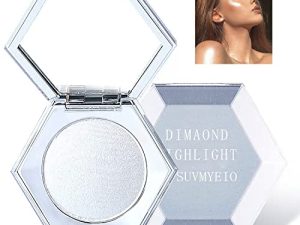 Shimmering Body Highlighter Makeup Palette Glitter Face Highlight Contouring Makeup Palette Smooth Glitter Powder Nose Eye Contour Palettes Glow Illuminator for Face & Body Women Cosmetics-Pearl White