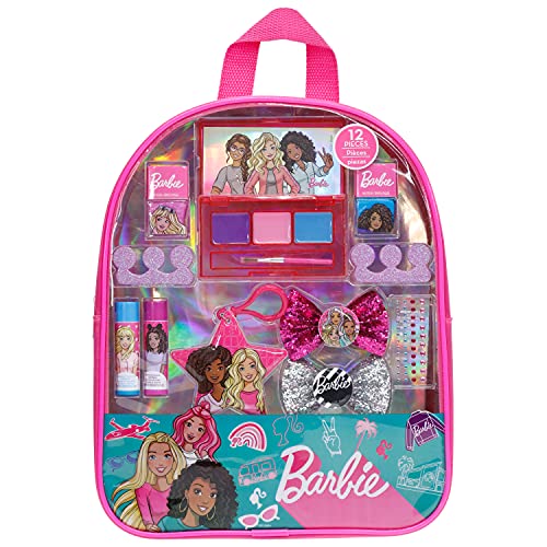 Barbie - Townley Girl Backpack Cosmetic Makeup Gift Bag Set 12 Pcs includes Lip Gloss Barbie - Townley Girl Backpack Cosmetic Makeup Gift Bag Set 12 Pcs includes Lip Gloss