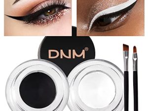 BINGBRUSH 2 in 1 Black and White Eyeliner Eyebrow Cream Set