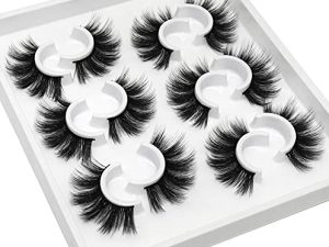 Losha Lashes 6 Pairs Fluffy False Eyelashes for Women 20mm Long Dramatic Faux Mink Strip 5D Lashes Pack for Gorgeous Makeup