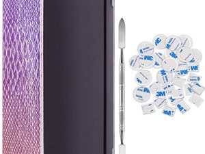Sumind Empty Makeup Eyeshadow Palette Set 1 Magnetic Empty Palette with 1 Depotting Spatula and 30 Pieces Adhesive Empty Palette Metal Stickers Empty Palette Kit for Makeups (Rectangle)
