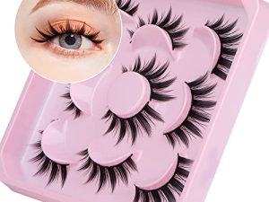 False Eyelashes Cosplay Anime Lashes Japanese Style Makeup Thick Dolly Lashes Cluster Eyelash Extension Manga Lashes 5 Pairs by zenotti