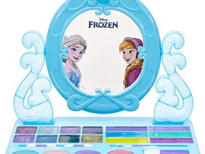 Disney Frozen - Townley Girl Cosmetic Vanity Compact Makeup Set with Mirror & Built-in Music Includes Lip Gloss