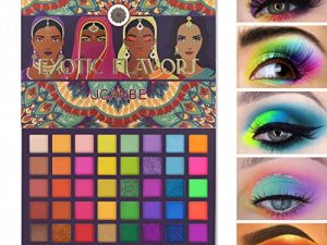 UCANBE EXOTIC FLAVORS Neon Eyeshadow Makeup Palette - 48 Colorful High Pigmented - Rainbow Matte Shimmer Glitter Eye Shadow Make Up Pallet Gift Set