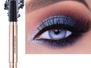 Christmas Eyeshadow stick and Sponge Makeup Brush Smooth Cream Shimmer Shadow Pencil Long Lasting Waterproof Eye Shadow Highlighter Stick Makeup Hypoallergenic Highlighter Multi-Dimensional eyes Look