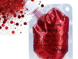 Body Glitter Gel 16 Color Sequins Glitter Gel Easy to Apply&Clean