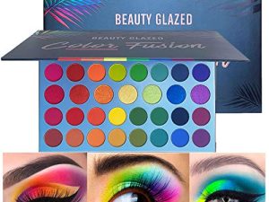 39 Shades High Pigmented Rainbow Metallic Shimmer Eyeshadow Palette Long Lasting Eye Shadow Pallet Blendable Waterproof Makeup Palette for Party