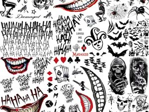 Rejaski 12 Sheets The Joker Tattoos Suicide Squad