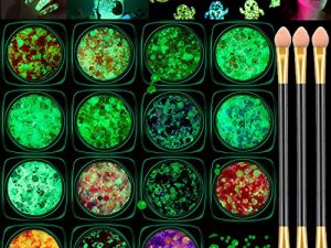 15 Colors Glow in The Dark Face Body Glitter Gel