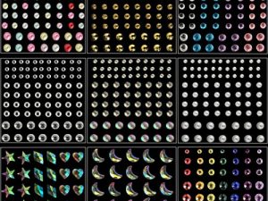Shegazzi 9 Sheets Face Jewels Rhinestones For Makeup