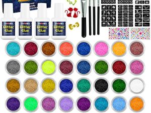 Temporary Glitter Tattoo Kit for Kids